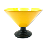 Yellow Conic Vase, postmodern, Italy 1980s