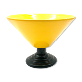 Vase conique jaune, style postmoderne, Italie années 1980