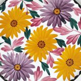 Two Schramberg Majolika painted flower dishes