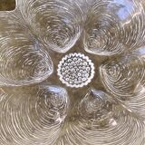 Oyster shaped glass salad bowl