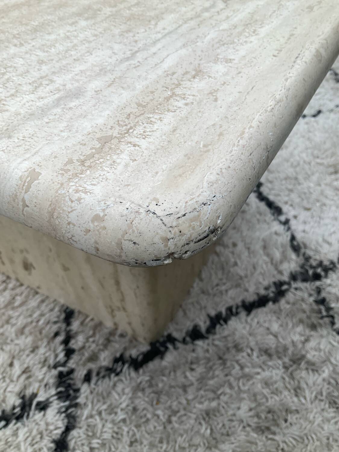 Travertine coffee table, 1970s