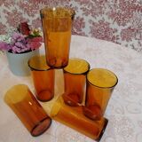 Large vintage Duralex orangeade glasses