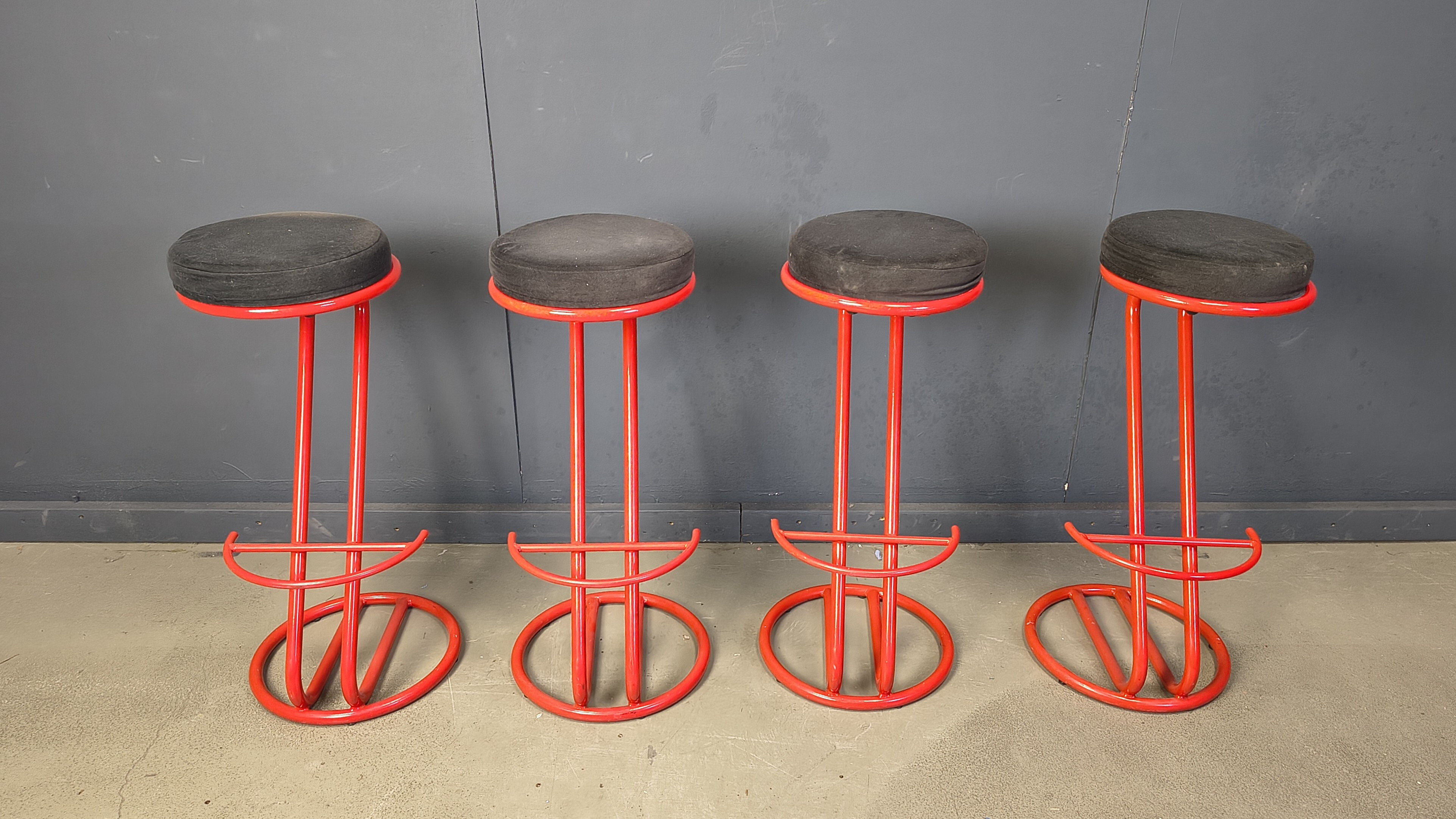 Tabourets de bar style Memphis, années 1980 - ensemble de 4