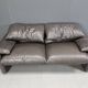 Leather Maralunga sofa set by Vico Magistretti for Cassina, 1973