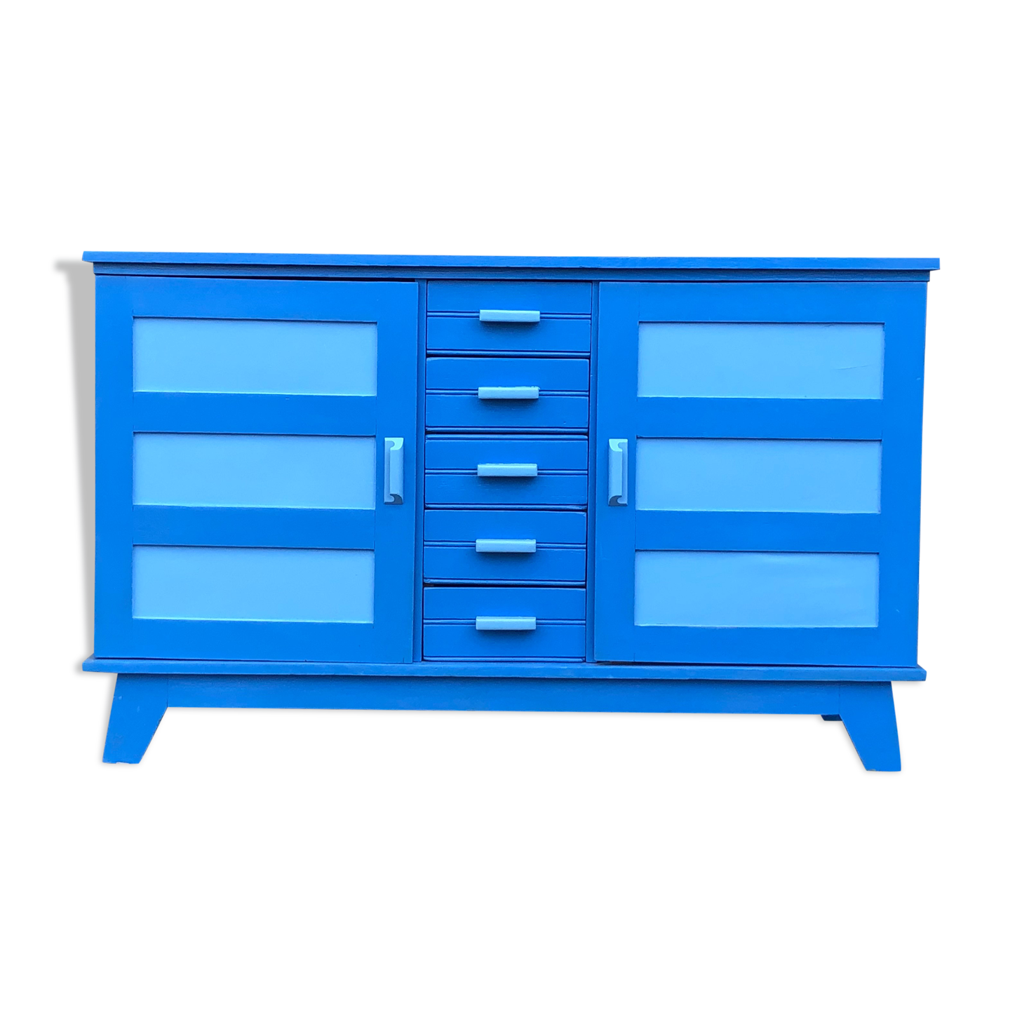 Buffet René Gabriel 1950 oak reconstruction