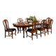 Large extendable table with eight chairs, late 19th century, France. After renovation.
