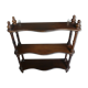 Étagere vintage en bois vernis