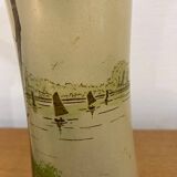Enameled glass vase “lake landscape” François Théodore Legras