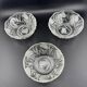 Small Pressed Glass Bowls with Frosted Tulip Decor - Vintage Bowls
