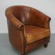 Vintage Dutch Club Chair in Cognac Leather