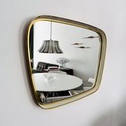 Miroir mural en laiton par Vereinigte Werkstätten München