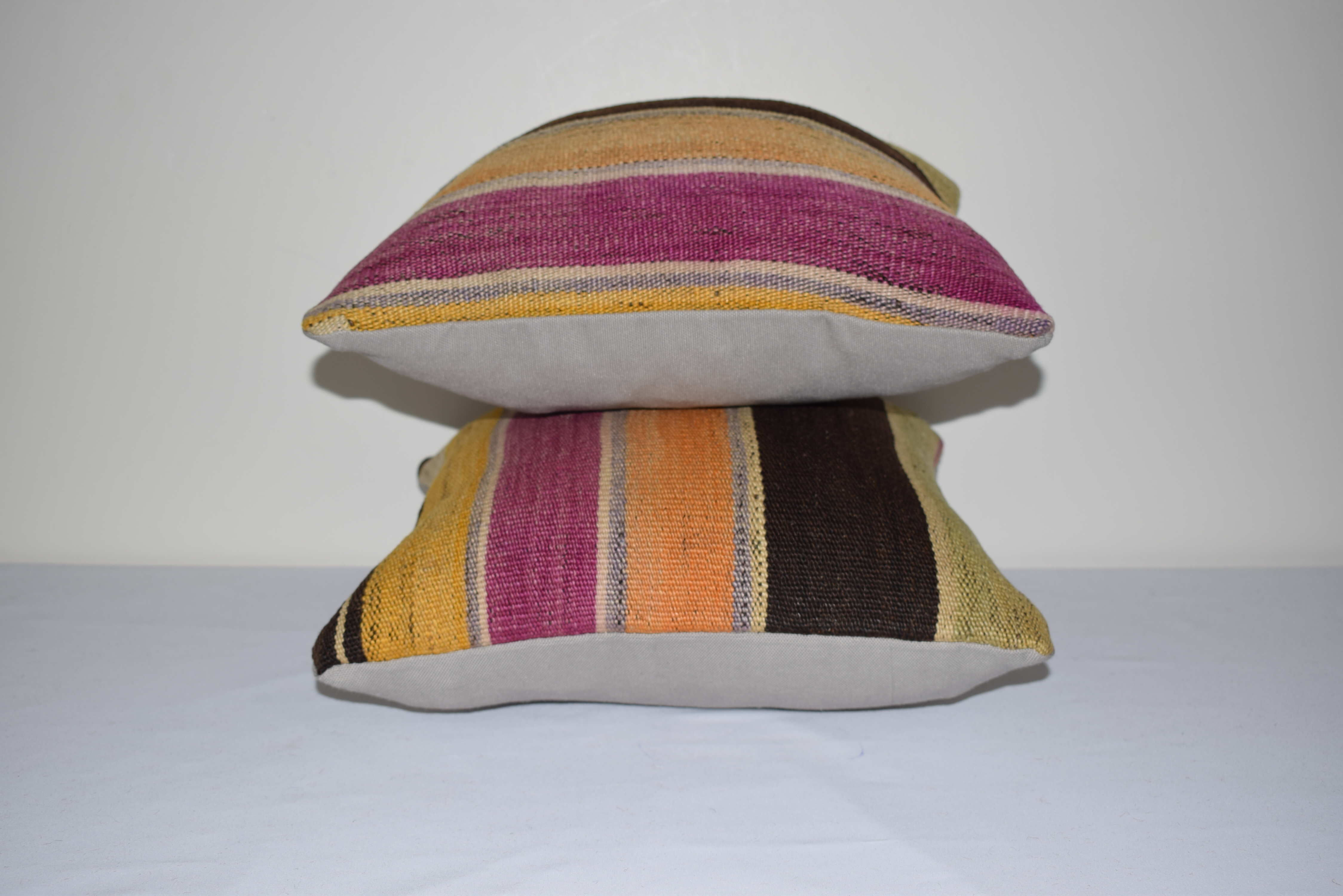 Vintage pillow store contemporary kilim turkish striped pillow covers, set of 2 ak619
