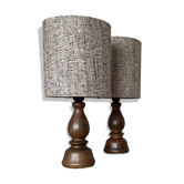 Pair table lamps bruno karlsson, ego stengods atelje, stoneware, sweden, vi