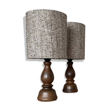 Paire de lampes de table bruno karlsson, ego stengods atelje, grès, suède, vi
