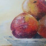 Nature morte signée peinture encadrée de fruits