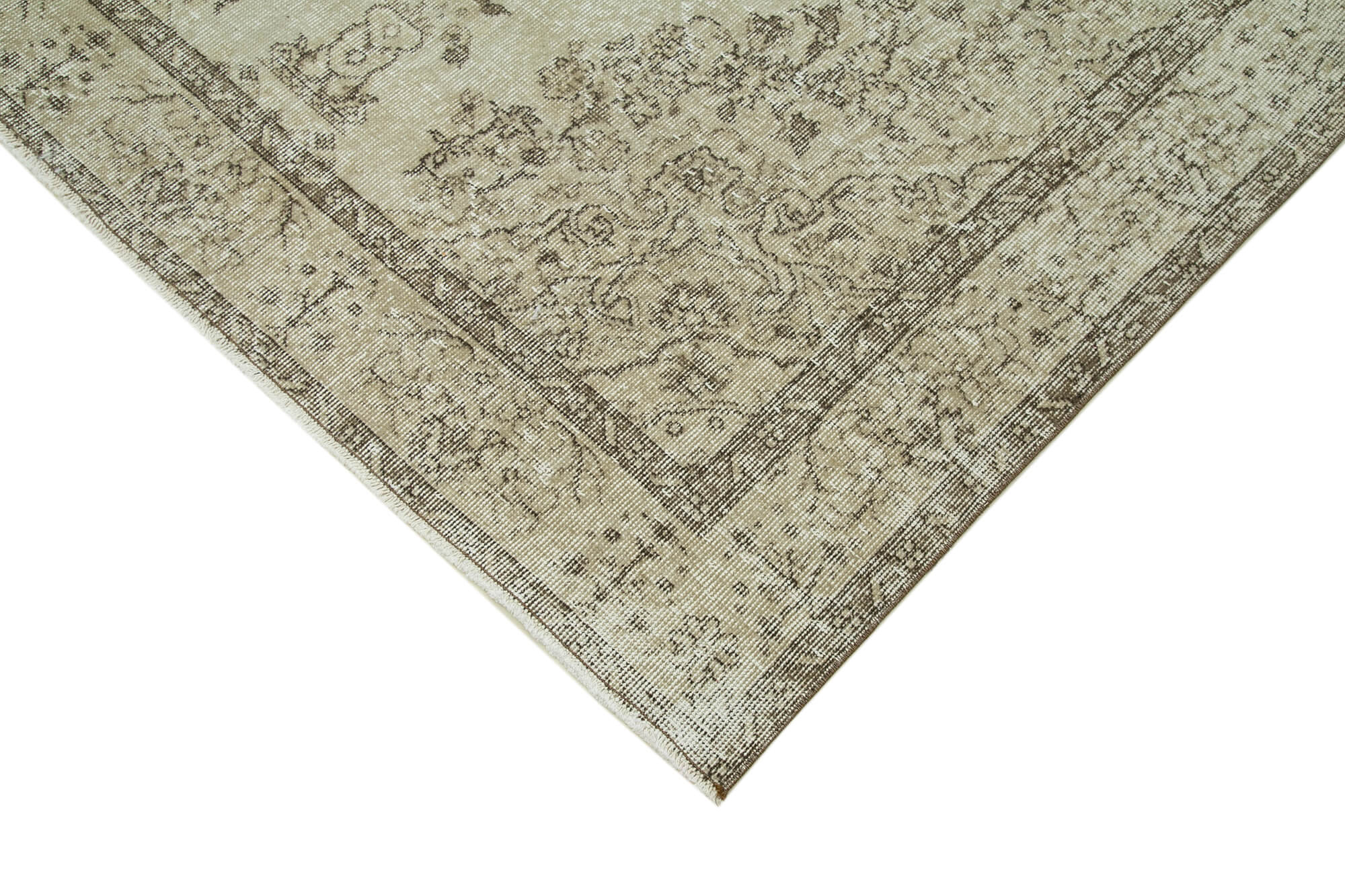 Handmade antique oriental beige carpet 170 cm x 292 cm
