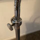 Medical or workshop floor lamp from the 1950s-60s in chrome metal.