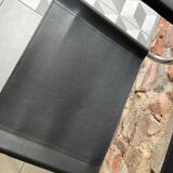 Chrome and black leather armchair type B34