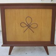 Wood and rattan child bed