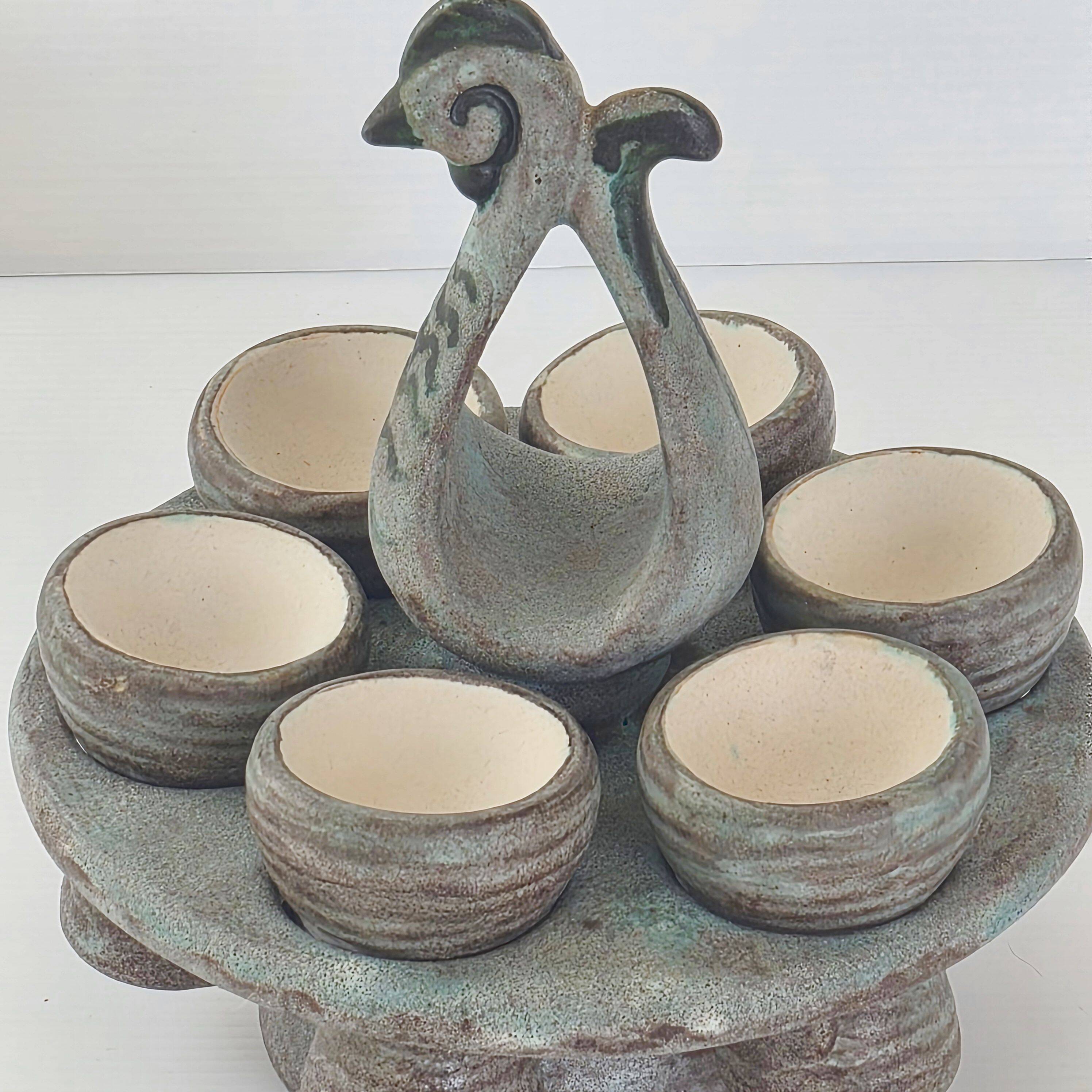 Vintage egg cup holder Ar Seiz Breur