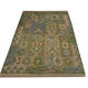 Laine verte Afghan Kilim Traditionnel Géométrique Tissé à plat Tapis fait à la main - 80x120cm