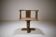 Swivel armchair in carved oak with ball bearings, early 20th century.