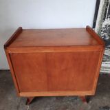 Commode chêne  pied compas, vintage reconstruction