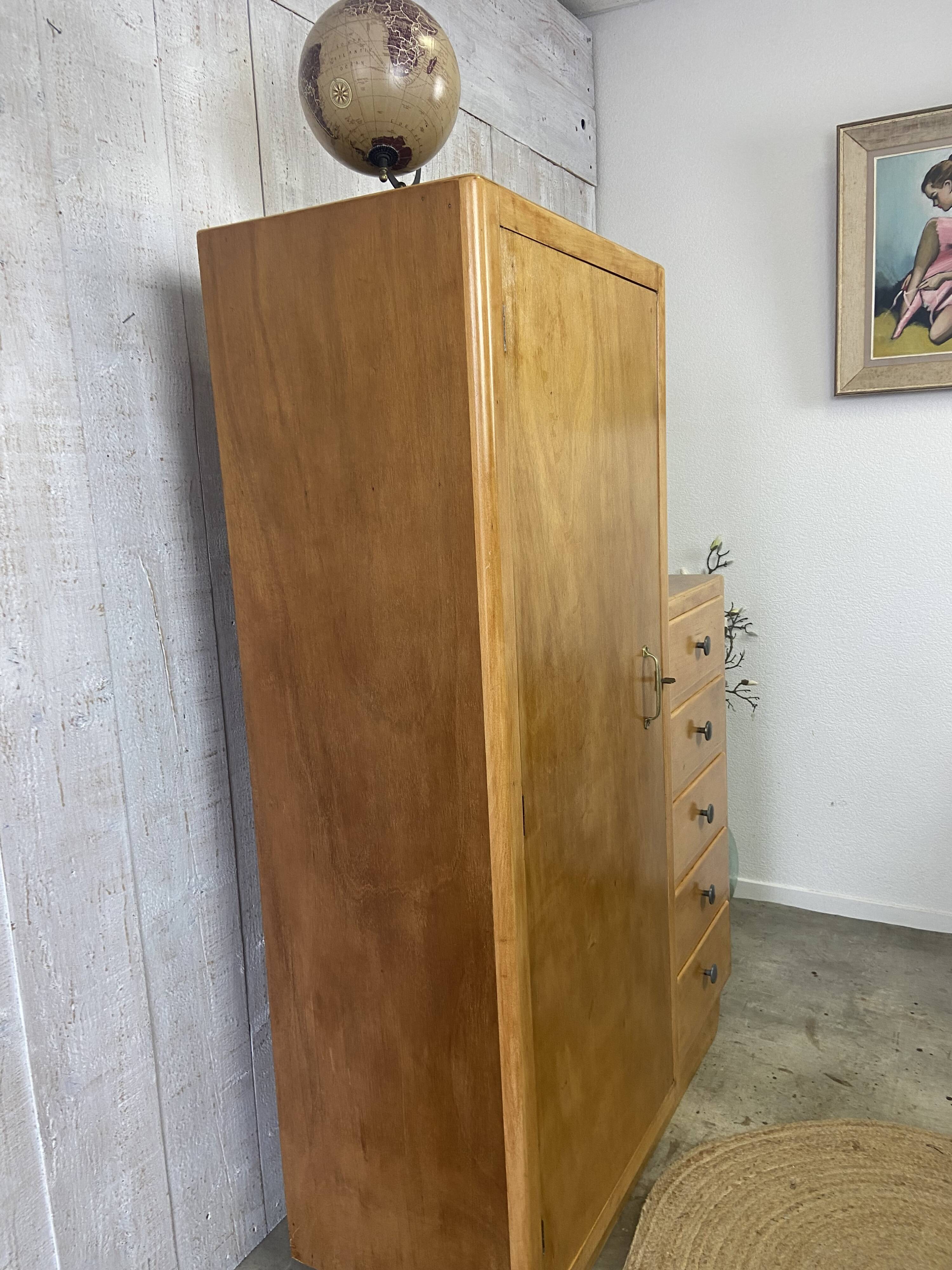 Asymmetrical wardrobe from the 1950s