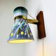 Decorative Sgraffito Ceramic Wall Lamp By Tilgmans Keramik, Sweden 1960S
