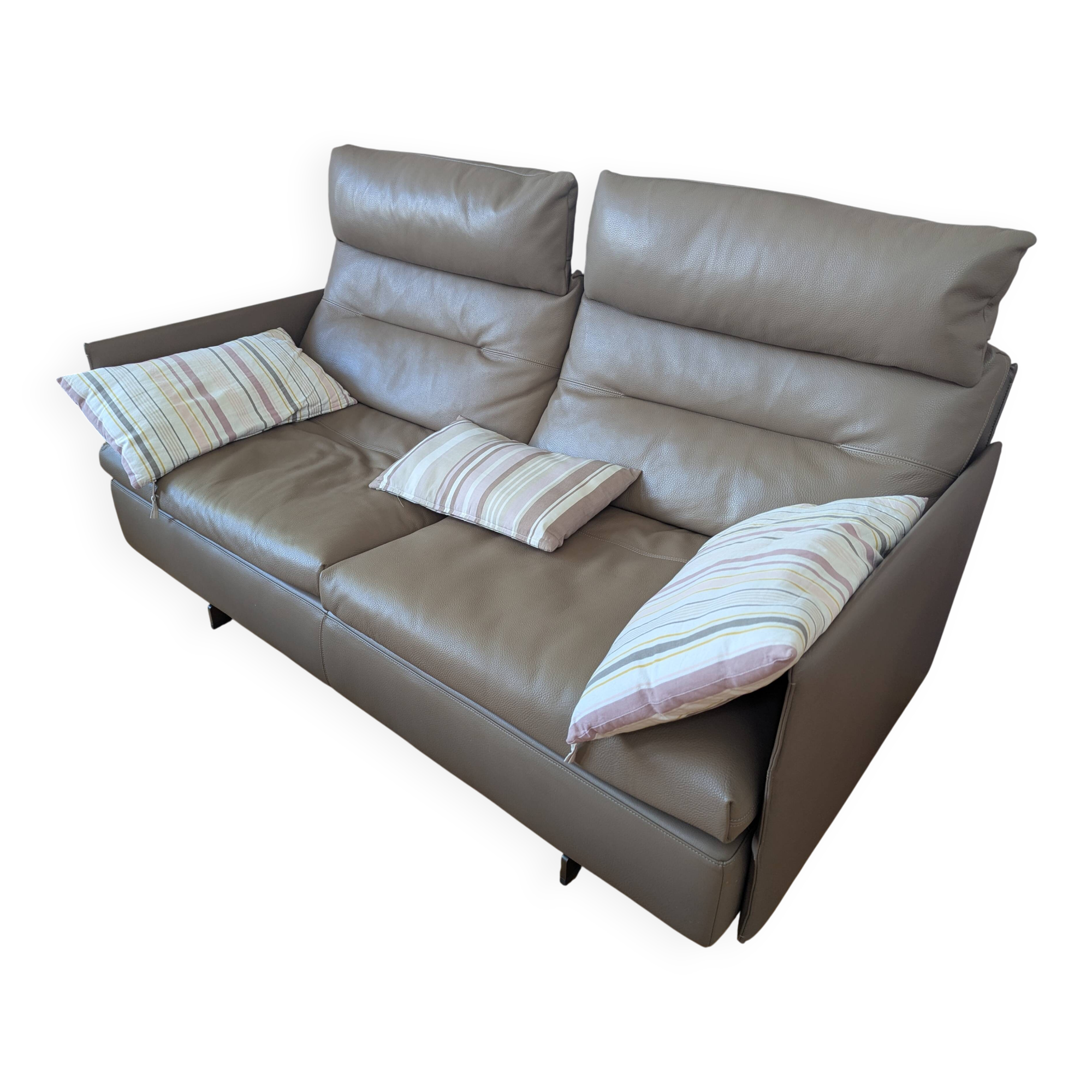 Poltrona Frau GranTorino 2-seater leather sofa with headrests