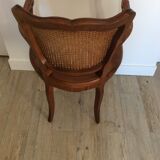 Armchair wood cherry and cannage