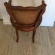 Fauteuil bois merisier et cannage