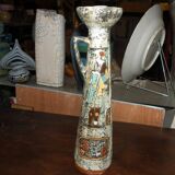 Italian Ceramic Brescian Arco Gardasse Candlestick 1970
