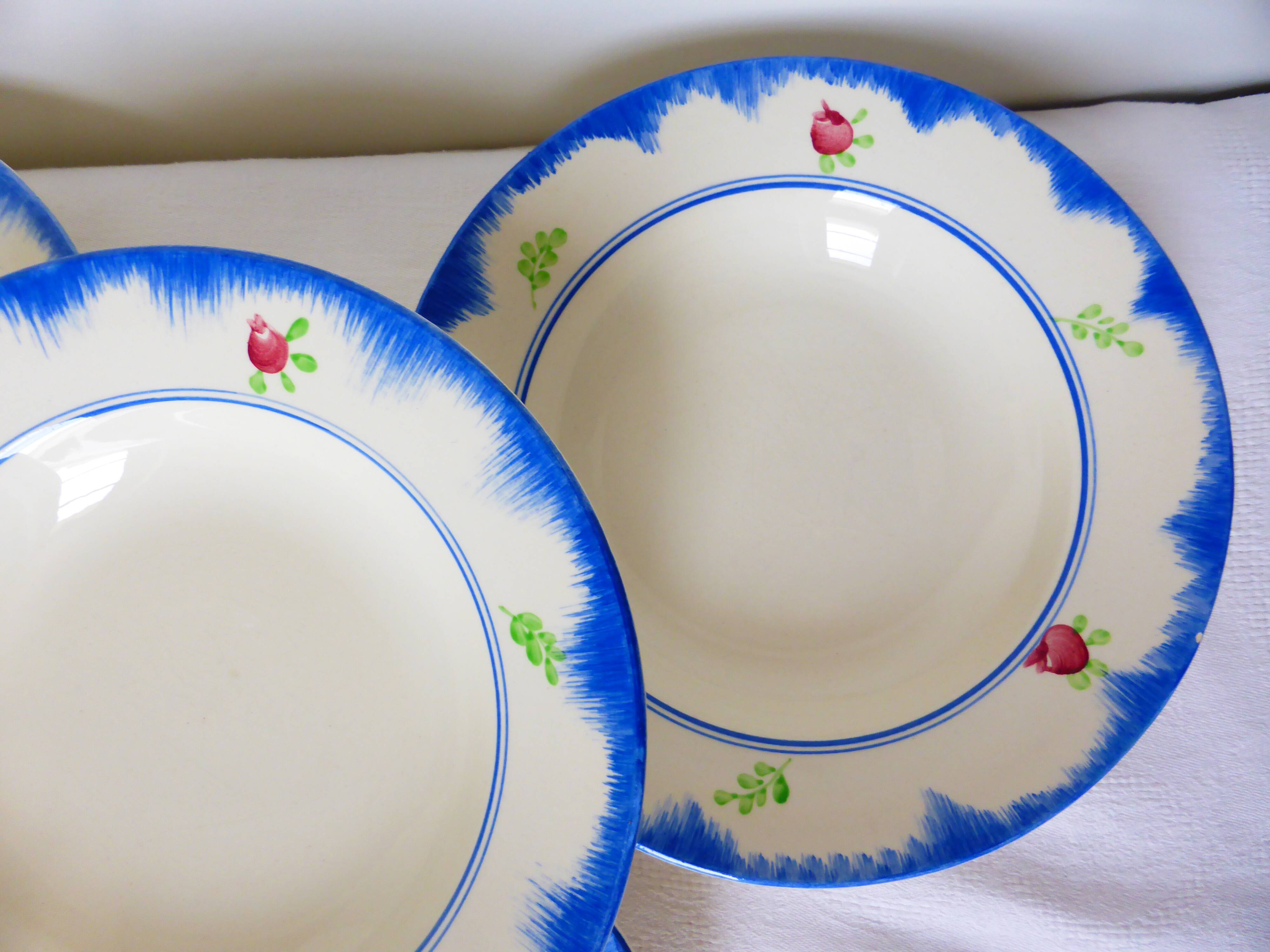 4 vintage deep plates from Gien 210754