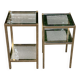 2 tables de chevets bout de canapé en laiton et verre transparent Maison Ja