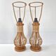 Pair of vintage rattan lamps 1960