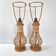 Paire de lampes en rotin vintage 1960