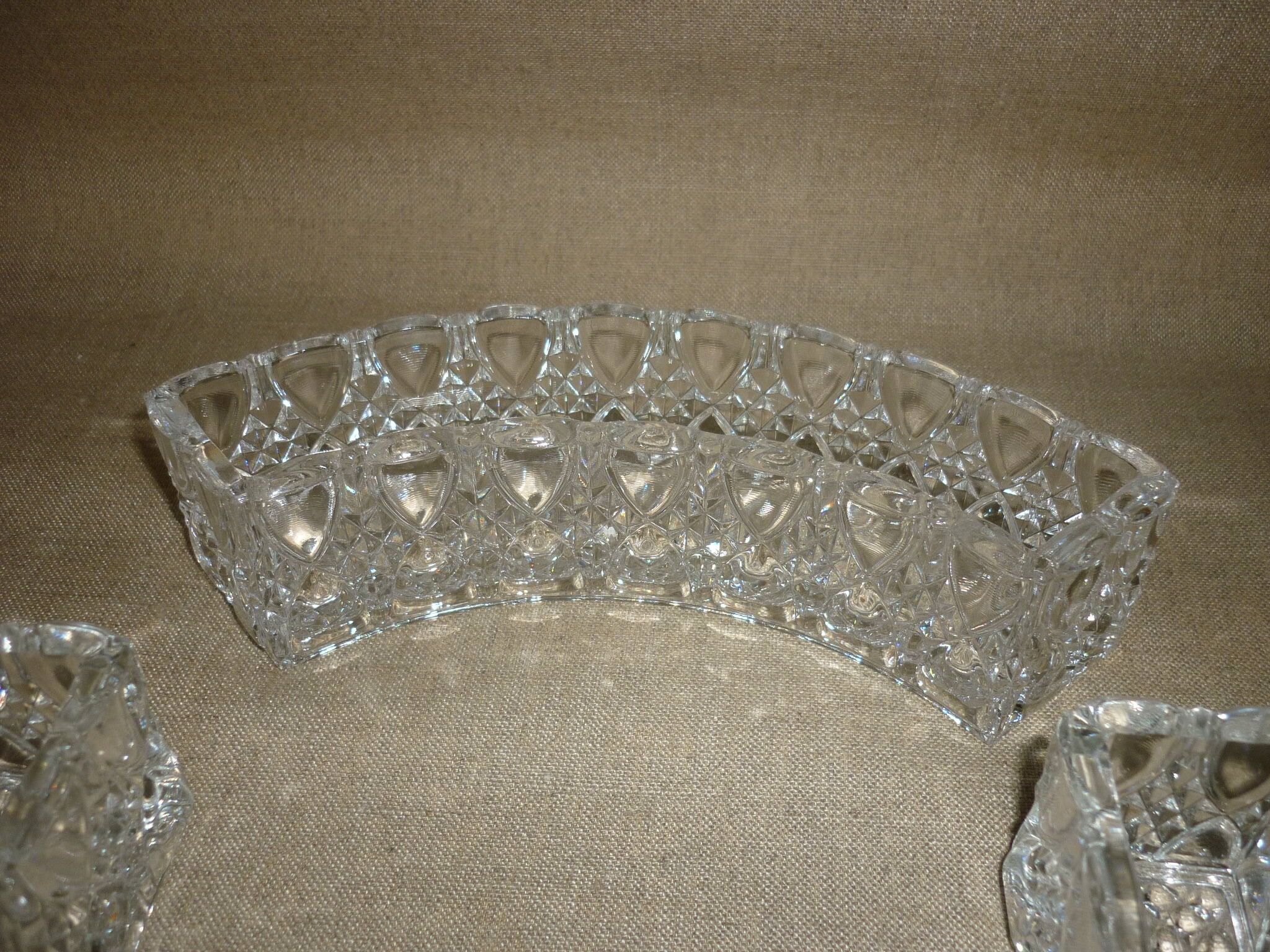 Antique crystal runner or centerpiece