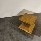 Bamboo coffee table by McGuire 1980s