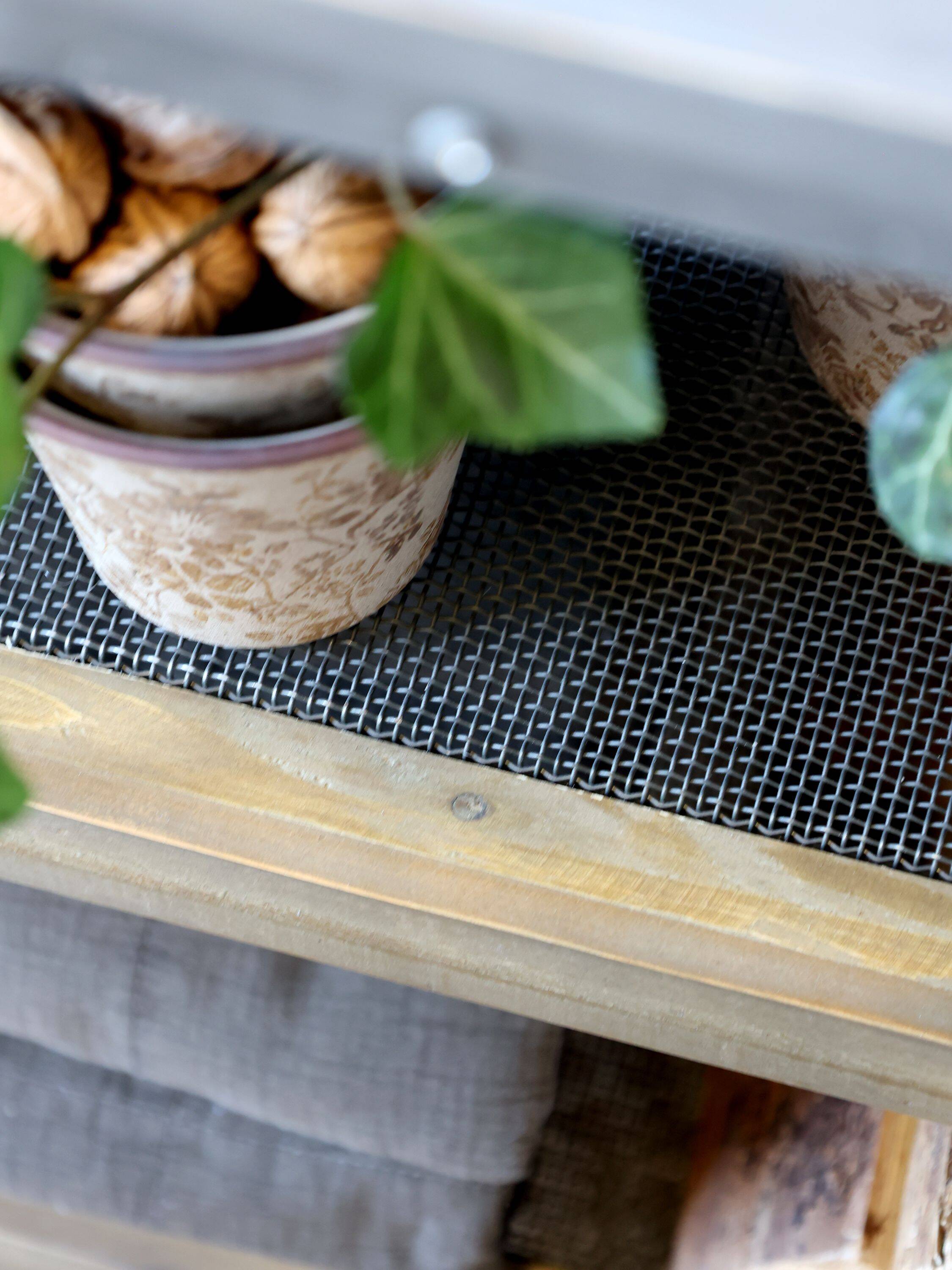 Îlot de cuisine en bois – Plateau zinc finition brute