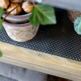 Îlot de cuisine en bois – Plateau zinc finition brute