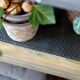 Wooden kitchen island – Raw zinc finish top