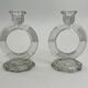Pair of antique crystal candlesticks