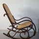 Rocking chair cannage et bois courbé