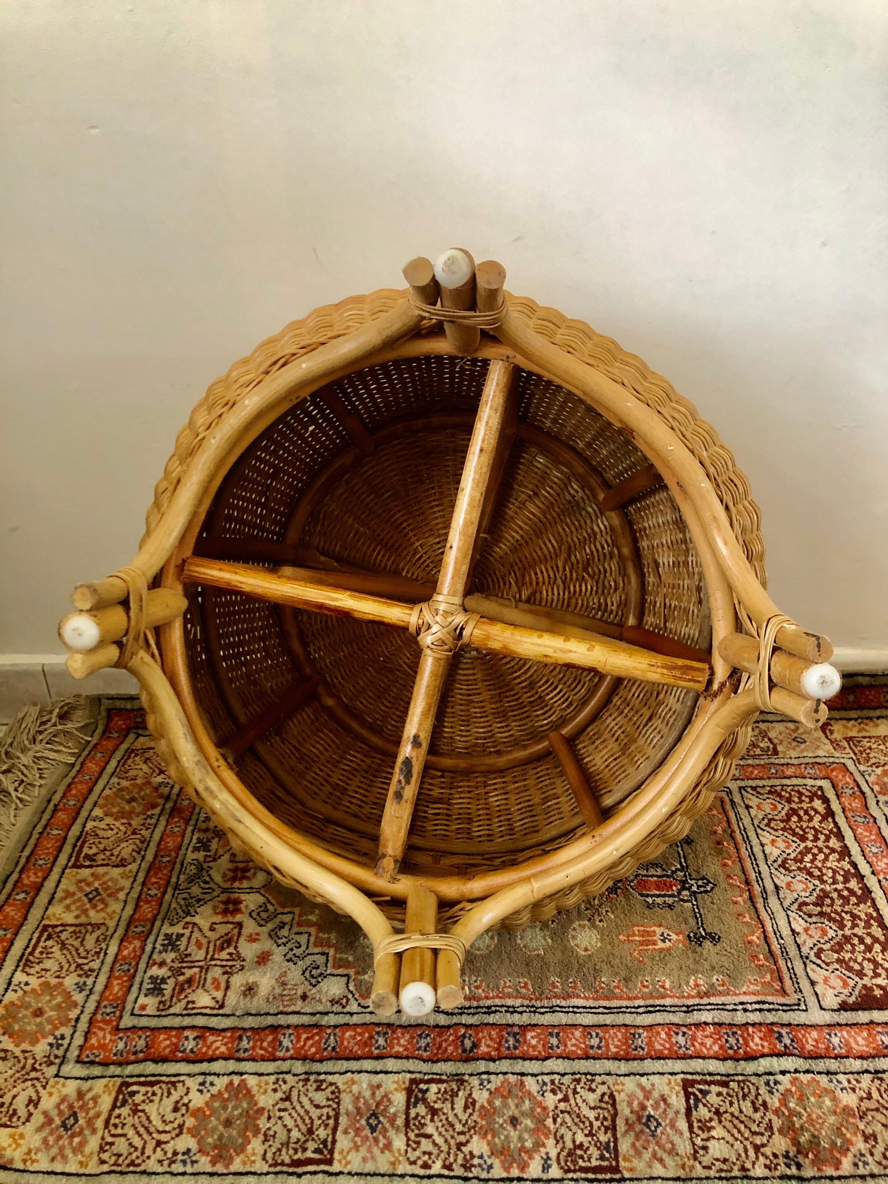 Pouf en rotin