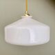 Vintage shade pendant lamp in white opaline