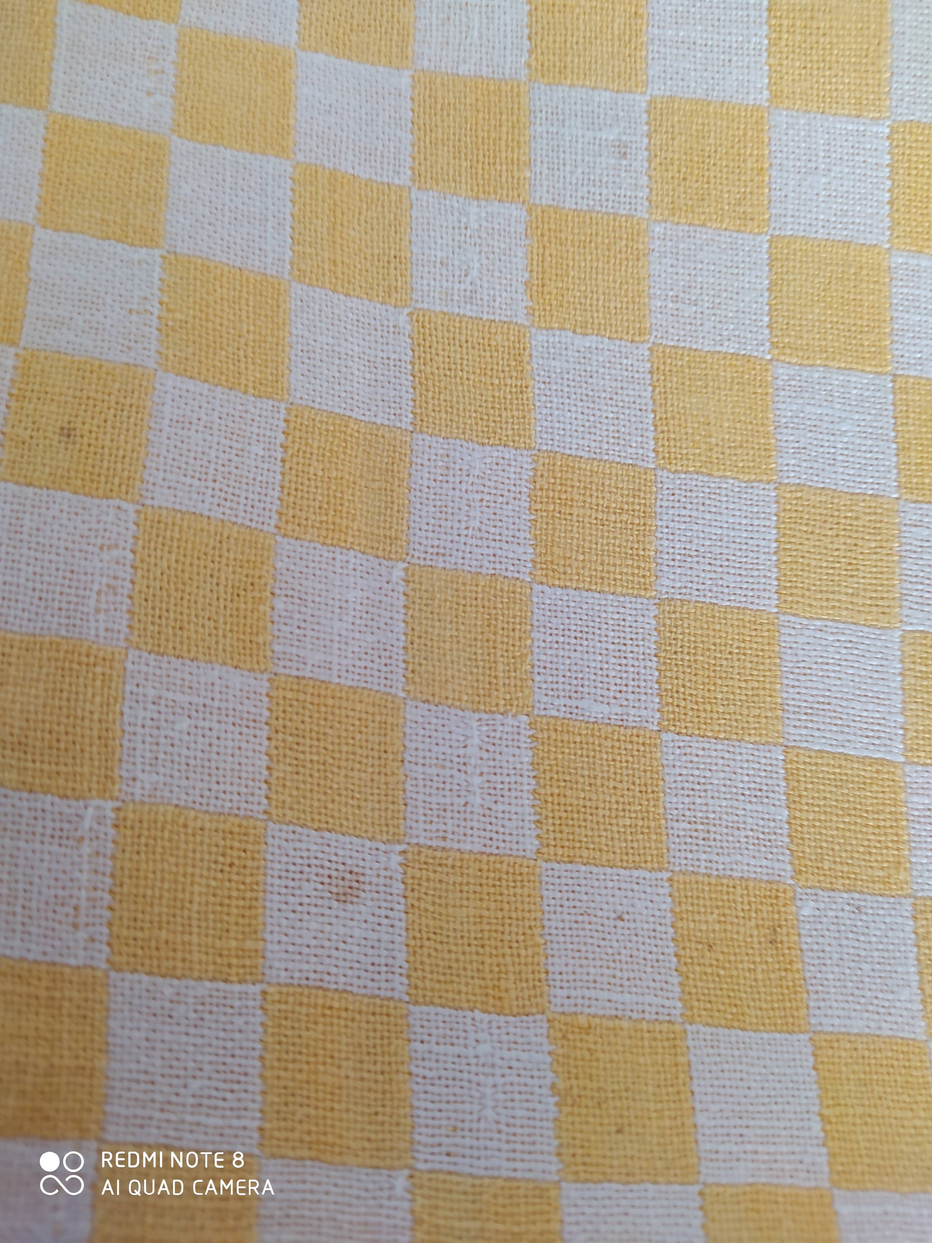 Rectangular vintage cotton tablecloth