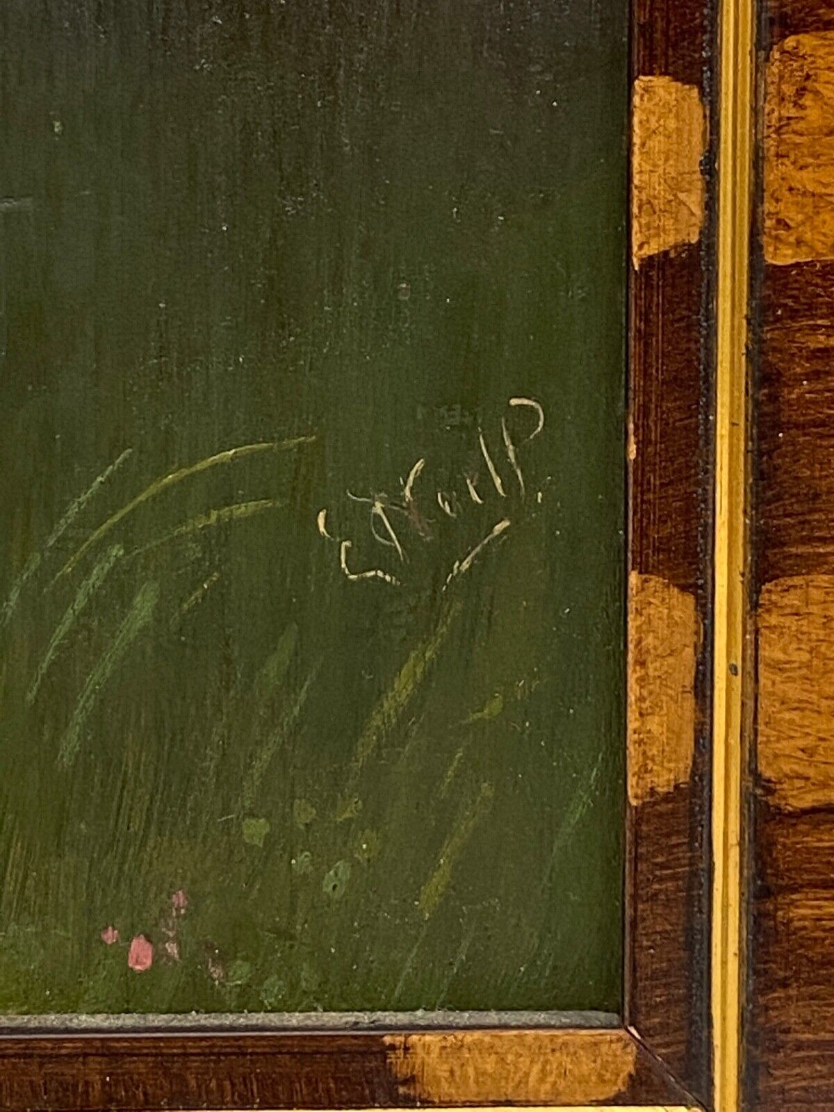 Oil on panel by E. Neill Geisha scene Early twentieth century
