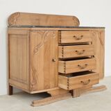 Art Deco wooden and marble sideboard from the 1950s