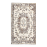 Tapis vintage turc classique marron et crème 6x10, 177x296 cm